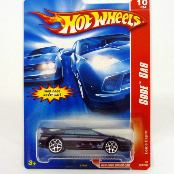 Hot Wheels Lotus Esprit #094/180 Code Car 10 of 24 Black Die-Cast Car 2007 - Picture 1 of 1